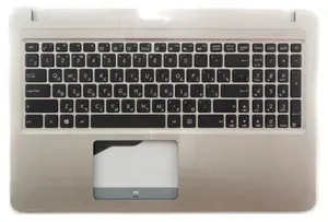 Клавиатура для ноутбука Asus X540LA Series, p/n: 90NB0B01-R30590, черная c золотым топкейсом