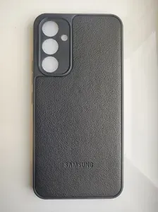 Samsung Galaxy A54 силиконовый чёрный чехол из эко-кожи для самсунг галакси а54 накладка, бампер