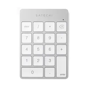 Беспроводной цифровой блок клавиатуры Satechi Aluminum Slim Keypad Numpad. ST-SALKPS. Цвет: серебристый.