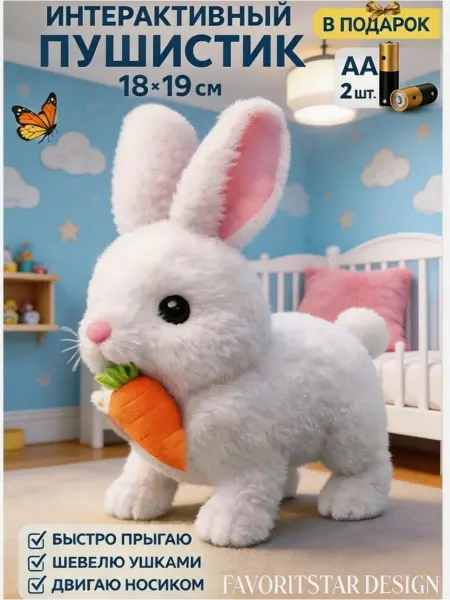 FAVORITSTAR DESIGN Интерактивная игрушка умный заяц для ребенка