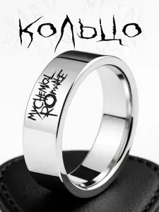 ORLION Кольцо с гравировкой рок надпись My chemical romance