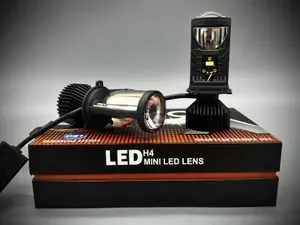 Светодиодные лампы H4 c линзой для Chevrolet Cobalt / Шевроле Кобальт / LED мини линзы Y6 автомобильные LED лампочки