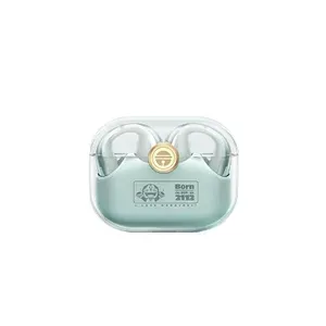 Беспроводные наушники с авторским дизайном Rock Doraemon Sound EarCuffs ULTRA OWS Earphones зеленые