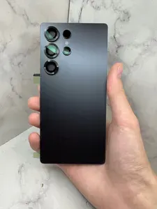 Задняя крышка для Samsung Galaxy S25 Ultra (S938B) Титановый черный- Премиум Со стеклом камеры/ термопрокладки