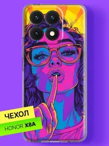 Силиконовый чехол на Honor X8a Девушка для Хонор Х8А