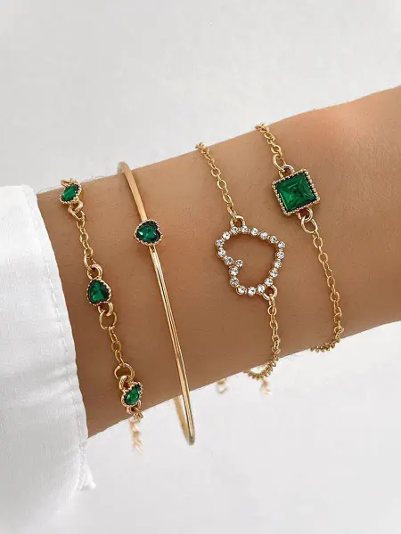 DESIGNER JEWERLY Набор браслетов на руку 4 шт