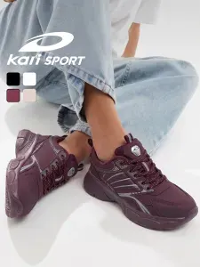 Кроссовки Kari женские на платформе спортивные бордовые