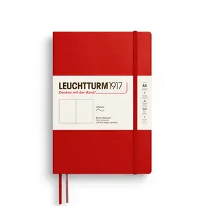 Leuchtturm1917 Medium Блокнот для записей А5 без линовки в мягкой обложке 61л Вишня