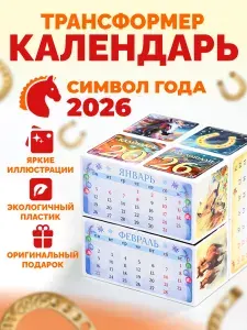 Календарь Кубик-трансформер. Настольный календарь. Сувенир к Новому Году Miland