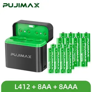 PUJIMAX Зарядное устройство для аккумуляторных батареек, разноцветный