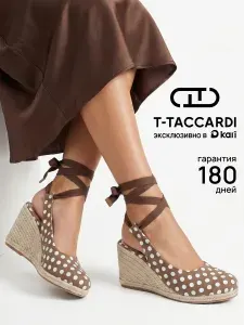 Босоножки T.TACCARDI на танкетке с завязками