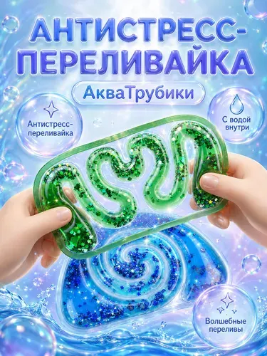 Сенсорная игрушка-антистресс для рук с водой внутри, для детей и взрослых