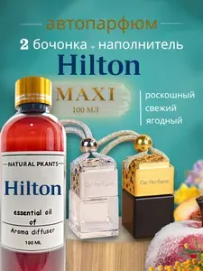Ароматизатор автомобильный, Хилтон 100мл (серебро и чёрный), 100 мл