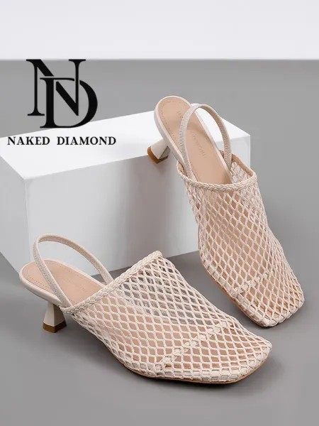 Naked Diamond Босоножки мюли на каблуке летние сабо