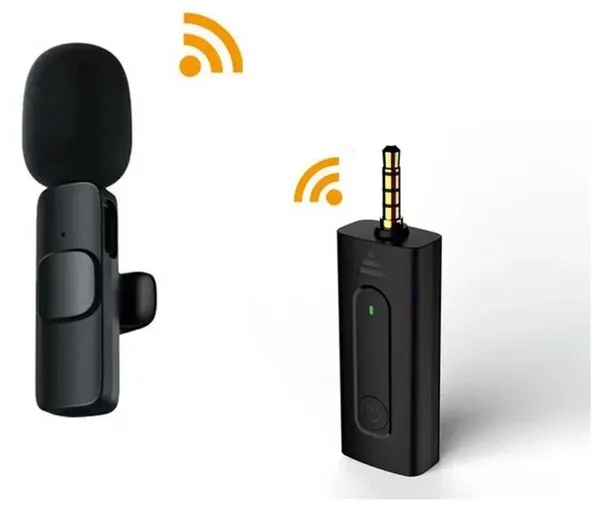 Микрофон петличка беспроводной для смартфона iphone андроид / разъем AUX mini jack 3.5 мм / с шумоподавлением / чехол в комплекте