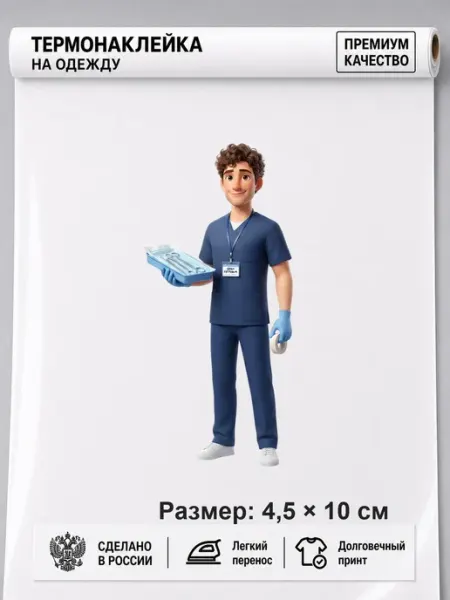 Термонаклейка на одежду Женщина медсестра FRESH WEAR