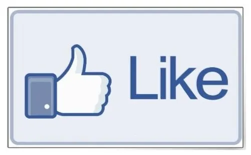 Наклейка Like (button). 150х300 мм, самоклеящаяся пленка, Сити Бланк