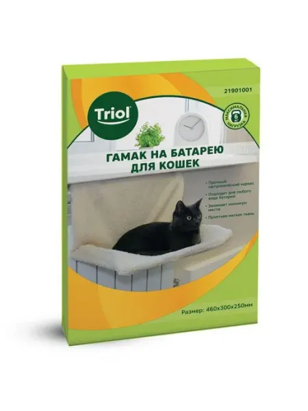 Гамак (Triol) Овчина на батарею для кошек, 460 300 250мм Triol