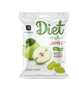 Карамель леденцовая без сахара на изомальте "МАЛВИКЪ Diet" Яблоко 50гр х 3 шт