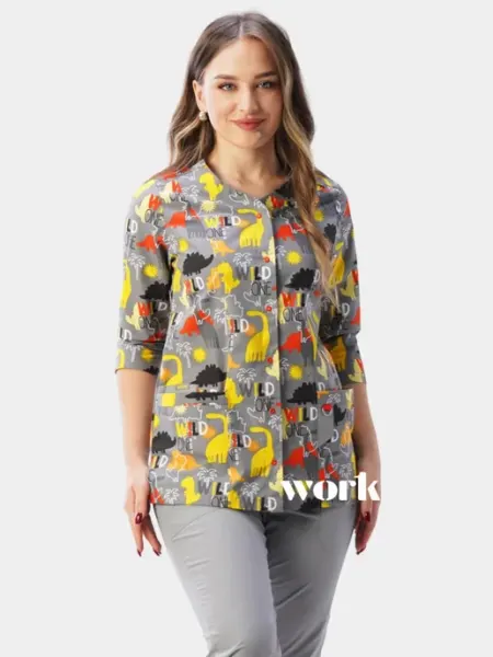 Медицинский костюм WorkMed Print Wild Dinosaur, uniforma