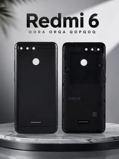Задняя крышка Redmi 6 чёрного цвета прочный корпус защитная панель телефона