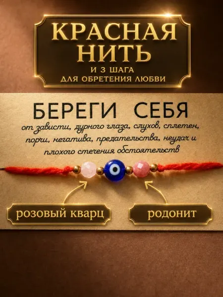 Красная нить на руку браслет оберег M & ZAK