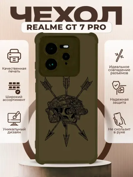 Чехол на Realme GT 7 Pro с принтом военный PRINTberries