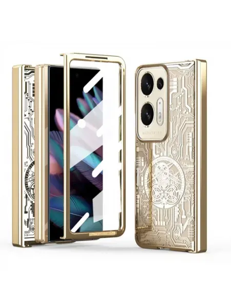 Чехол для телефона OPPO FIND N2, прозрачный материал с ме Fanoya