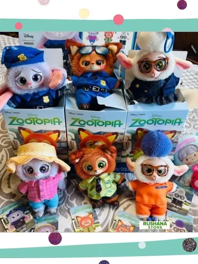 Зверополис/ Zootopia коллекционная мягкая игрушка-брелок от Disney MINISO