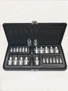 Набор инструментов головки торцевые TORX 24 предмета 1/4"-1/2" Е4-Е18, Т7-Т50, (АвтоDело) АВТОДЕЛО, 39924