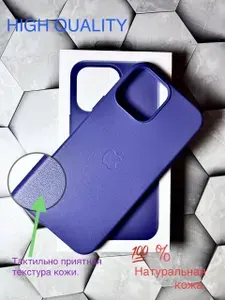 Чехол-накладка Apple Leather Case c MagSafe и анимацией для Apple iPhone 12 и 12 Pro