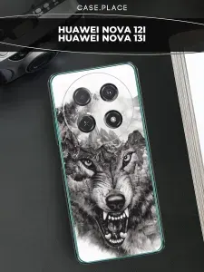 Силиконовый чехол на Huawei Nova 12i / Nova 13i / Хуавей Нова 12i / Нова 13i волк