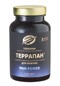ТЕРРАПАН ДЛЯ МУЖЧИН, минеральный комплекс для мужского здоровья с пантами марала и цинком, 135 капсул, флакон