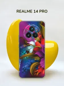 Силиконовый чехол на Realme 14 Pro / Реалми 14 Про "Фантастические цветы"