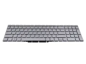 Клавиатура для HP 15s-fq2121ur ноутбука серебр. без подсветки