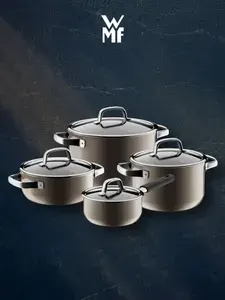 Набор посуды WMF Fusiontec Mineral Dark Brass 4 предмета, диаметр 16/20/20/24 см, подходит для всех типов плит, можно мыть в посудомоечной машине, Германия