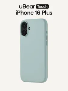 Чехол для iPhone 16 Plus uBear Touch Mag Case силк-тач, MagSafe совместимый, холодная мята