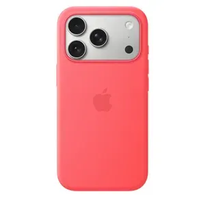 Силиконовый чехол на iPhone 17 Pro, Silicone Case with MagSafe / коралловый (Bright Guava)