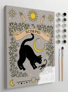 Картина по номерам, холст на подрамнике - Скорпион - Знак зодиака Таро Плакат 30x40 см.