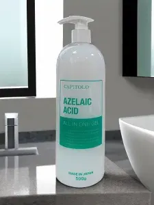 CAPITOLO Увлажняющий антивозрастной гель флюид AZELAIC ACID ALL IN ONE GEL - ВСЁ В ОДНОМ с азелаиновой кислотой, гиалуроновой кислотой, ниацинамидом, коллагеном 500 г. Япония.