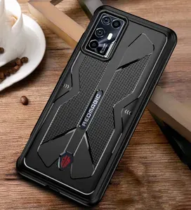 Противоударный усиленный ударопрочный чехол-бампер-пенал MyPads для ZTE Nubia Red Magic 6R черный