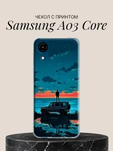 Чехол на Samsung A03 Core с принтом Закат на крыше