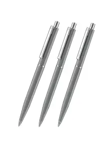 Ручка шариковая 3 шт Senator Point Polished Cool Gray, синие чернила