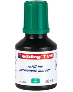 Заправка перманентная EDDING T25,чернила для заправки перманентных маркеров, 30 мл, зеленая