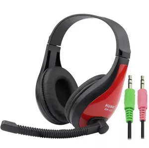 Наушники игровые, проводные KOMC KM-520 GAME головные красный