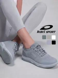 Кеды Kari SPORT женские летние светло-серые дышащие