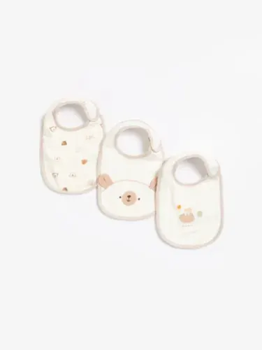 Слюнявчик Mothercare, цвет: белый, 3 шт. MC/UB729