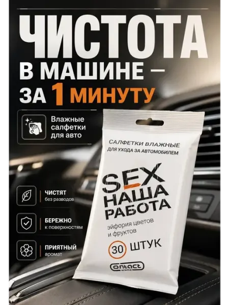 DNK3 Салфетки влажные автомобильные для салона машины авто