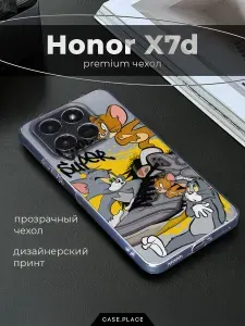Чехол на Хонор X7d, новогодний граффити