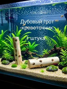 Грот древесный для аквариумных креветок.Дуб.1шт.